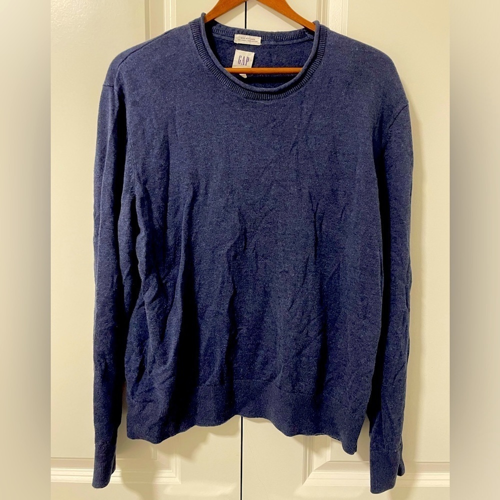 #112-GAP- Linen blend long sleeve sweater